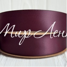 Двусторонняя атласная лента New (премиум), 2,5 см, бургунди, рулон 23 м