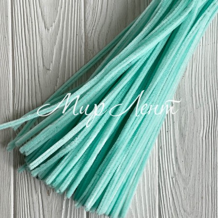 Синельная проволока простая, 6 мм х 30 см, лазурный, 100 шт.