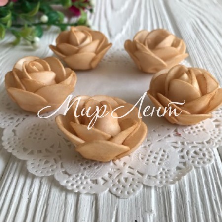 Бутон розы 3 см, бежевый, упаковка 500 шт.
