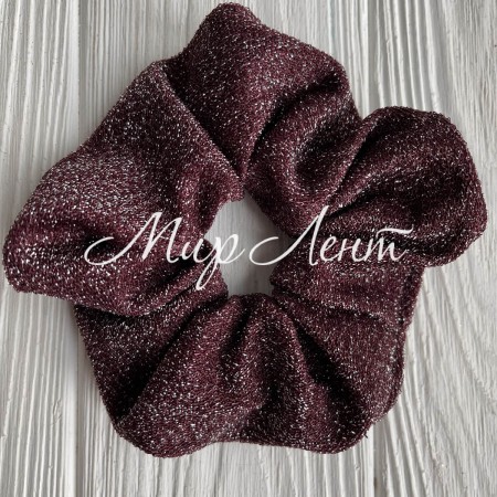 Скранч блиск, 12 см, бордовий, шт.