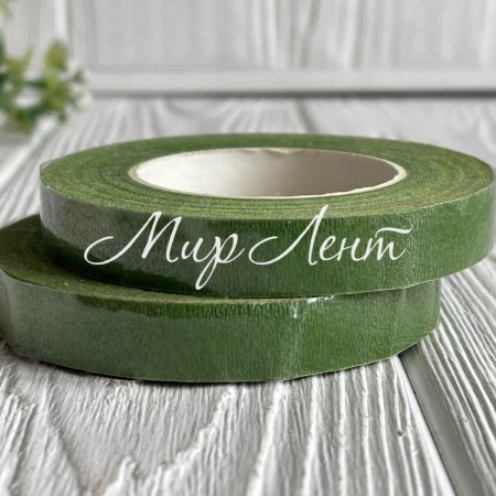 Тейп-лента, 12 мм, зеленая, рулон 27,5 м