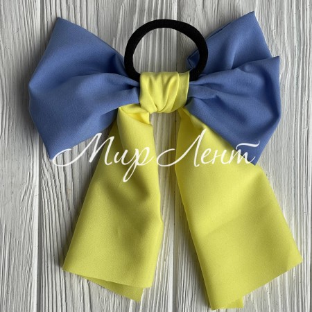 Резинка софт с бантом Ukraine, 12 см, голубо-желтый, шт.