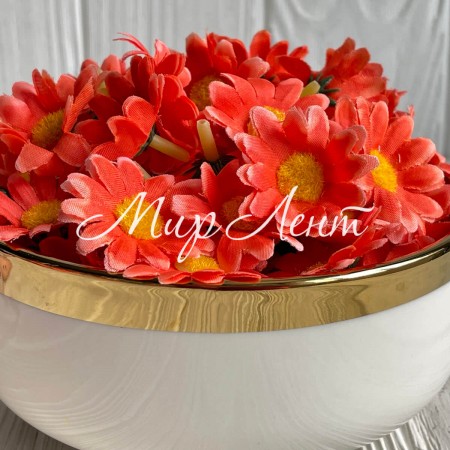 Бутон ромашки, 4 см, темно-персиковий, упаковка 200 шт.