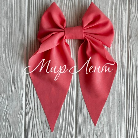 Бант платок софт маленький, 13х22 см, коралловый, шт.