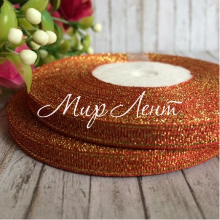 Парча 0,6 см, червоний, рулон 23 м