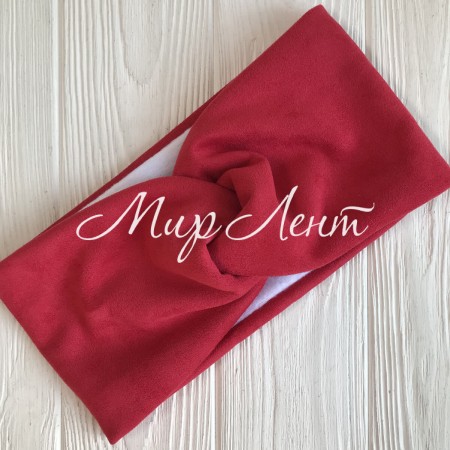 Повязка замша (фліс), 12 см, червоний, шт.