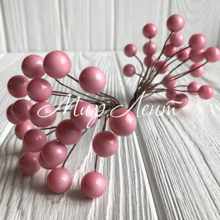 Калина глянцевая, 12 мм, лососевая, упаковка 400 шт.