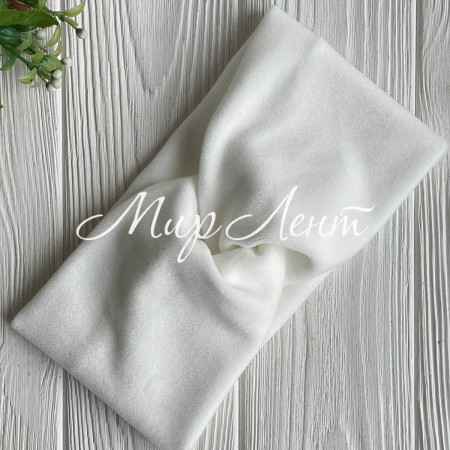 Повязка спорт велюр, 12 см, белый, шт.