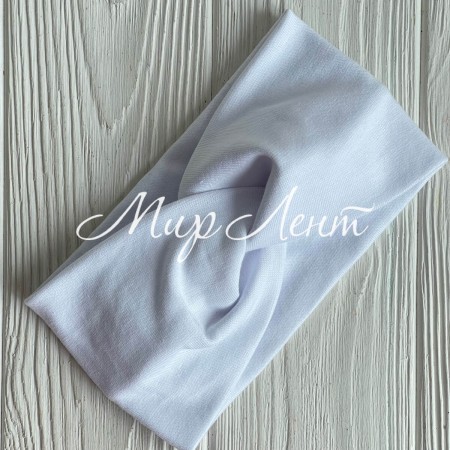 Повязка трикотаж чалма (детская), 9х17 см, белая, шт.