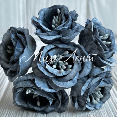 Гардения, 3,5 см, серая, упаковка 48 шт.