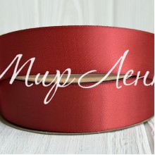 Двусторонняя атласная лента New (премиум), 2,5 см, карминовая, рулон 23 м