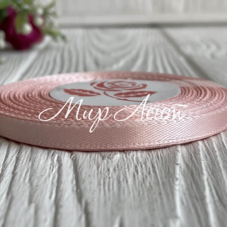 Атлас 0,6 см, ванільний, рулон 33 м