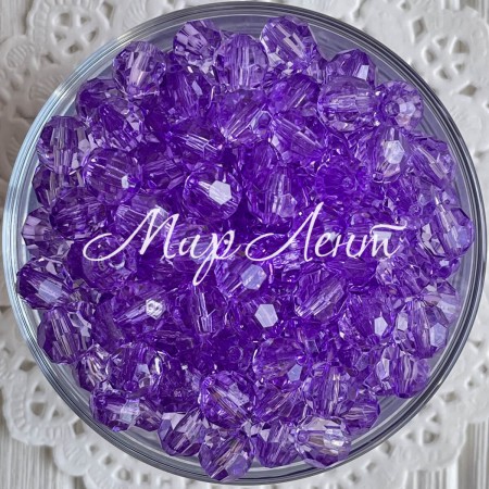 Хрусталь круглый, 10 мм, фиолетовый, упаковка 500 г